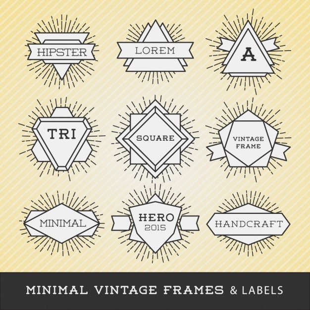 Vecteur gratuit vintage labels minimal