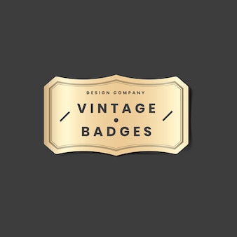 Vintage logo doré