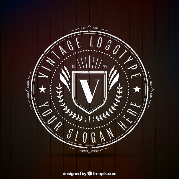 Vecteur gratuit vintage logotype circulaire