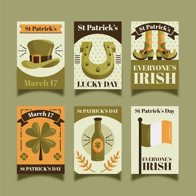Vintage St. Collection D'étiquettes De Patrick's Day