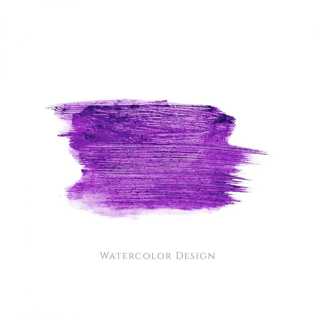 Violet color watercolor stain design background