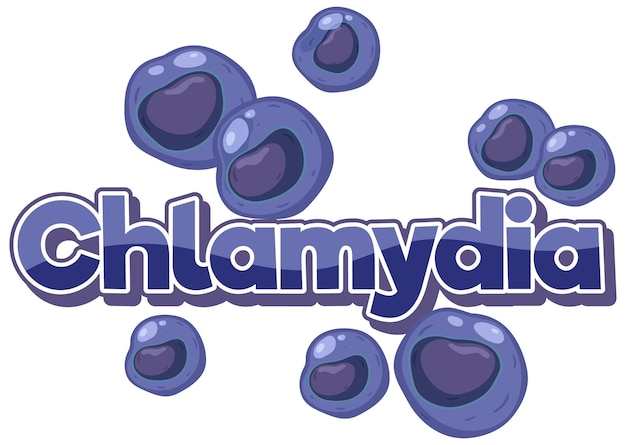 Vecteur gratuit virus chlamydia trachomatis sur fond blanc