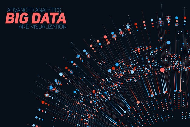 Visualisation colorée circulaire Big Data.