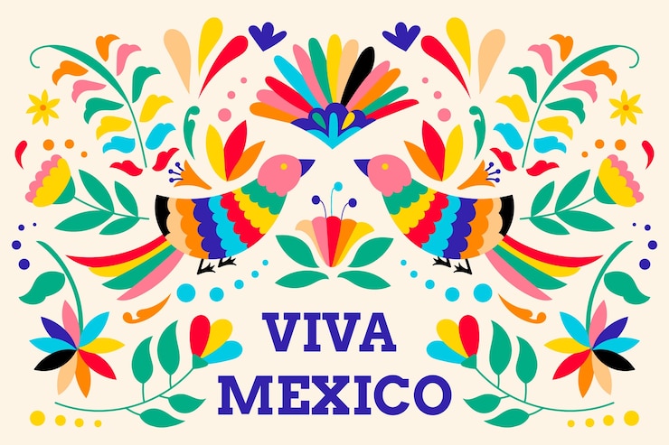 Vecteur gratuit viva mexico illustration plate dessinée à la main
