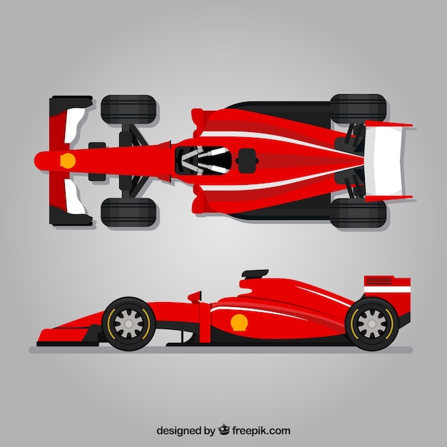 Voiture De Course De Formule 1 Moderne Avec Un Design Plat