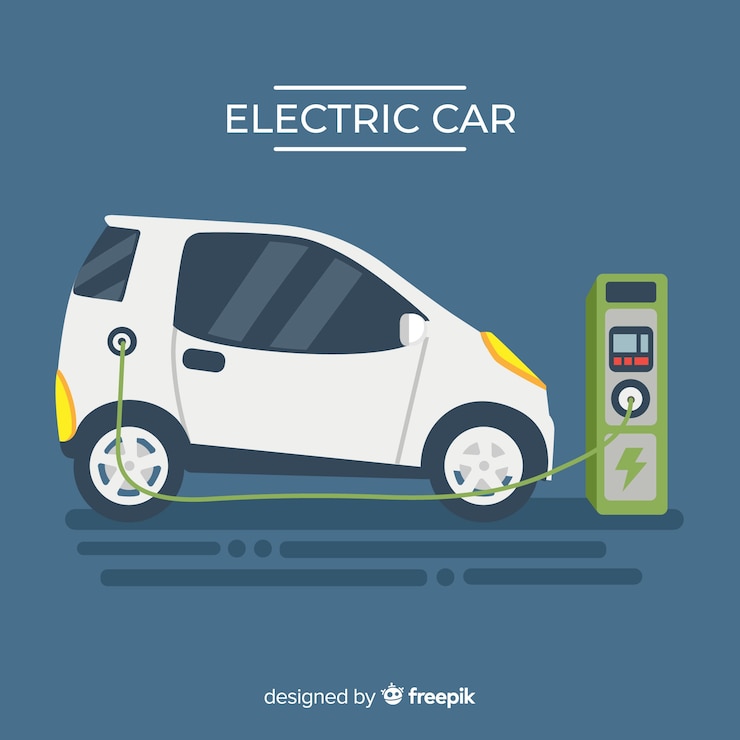 Vecteur gratuit voiture électrique