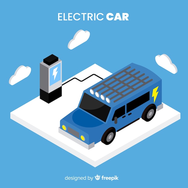 Vecteur gratuit voiture électrique