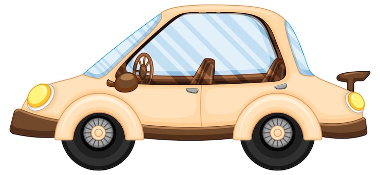 Vecteur gratuit une voiture en style cartoon