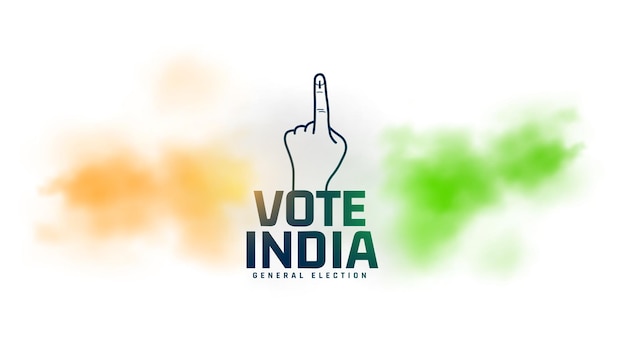 Vecteur gratuit vote pour les élections générales de l'indian lok sabha conception de la bannière