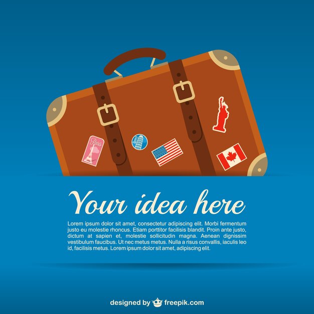 Voyage valise modèle vectoriel