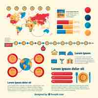 Vecteur gratuit voyager modèle infographique