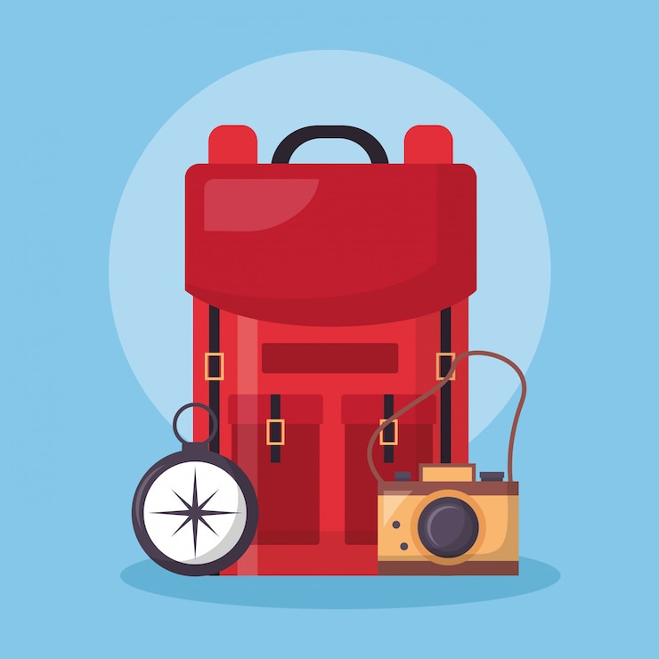 Vecteur gratuit wanderlust explore le paysage
