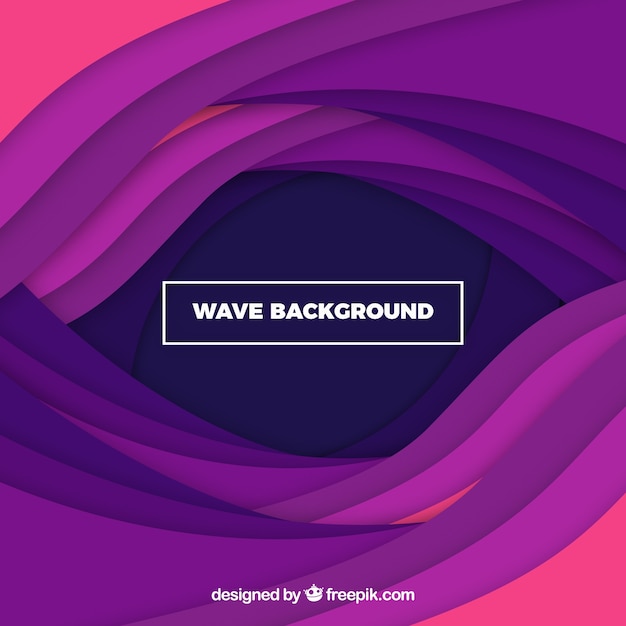 Vecteur gratuit wave background en tons violets