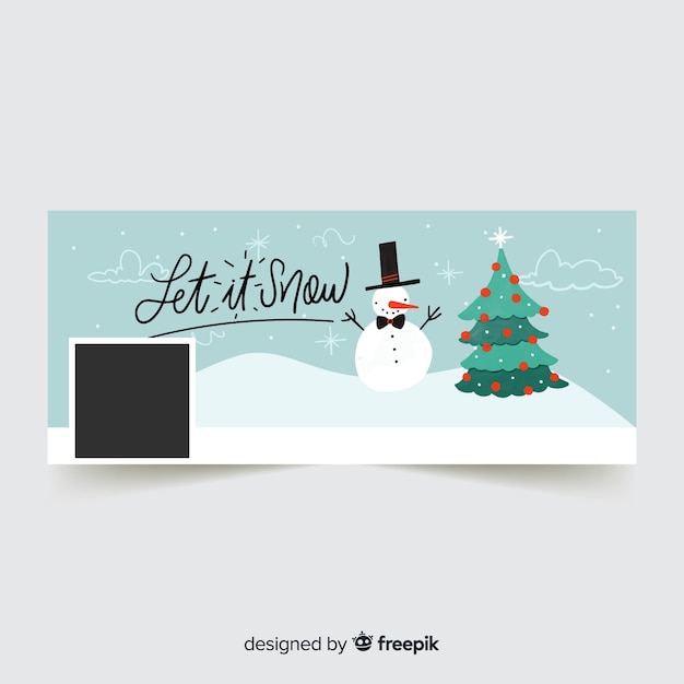 Waving Snowman Facebook Couverture