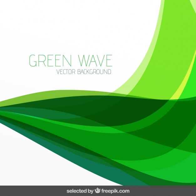 Vecteur gratuit wavy abstrait vert