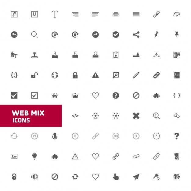 Vecteur gratuit web icon set