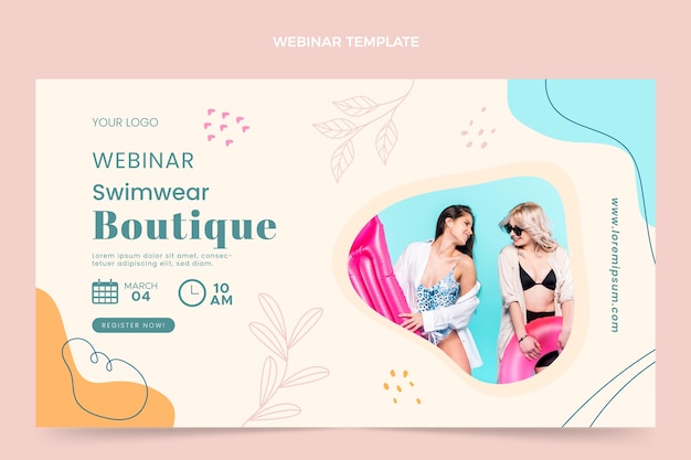 Webinaire de boutique minimaliste au design plat