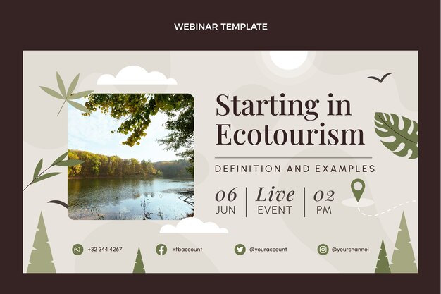 Webinaire Sur L'écotourisme Au Design Plat