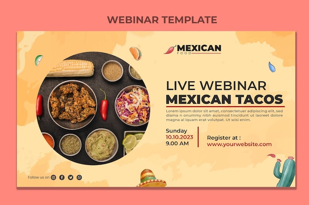 Webinaire sur les tacos mexicains à l'aquarelle