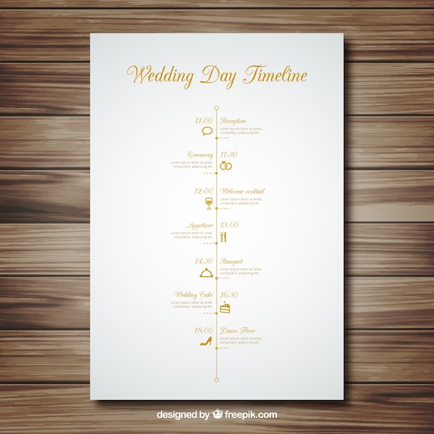 Vecteur gratuit wedding day calendrier