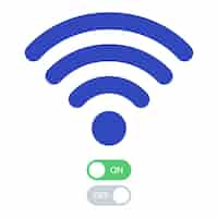 Vecteur gratuit wi-fi activé et désactivé