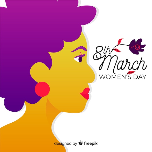 Womans day background avec le visage