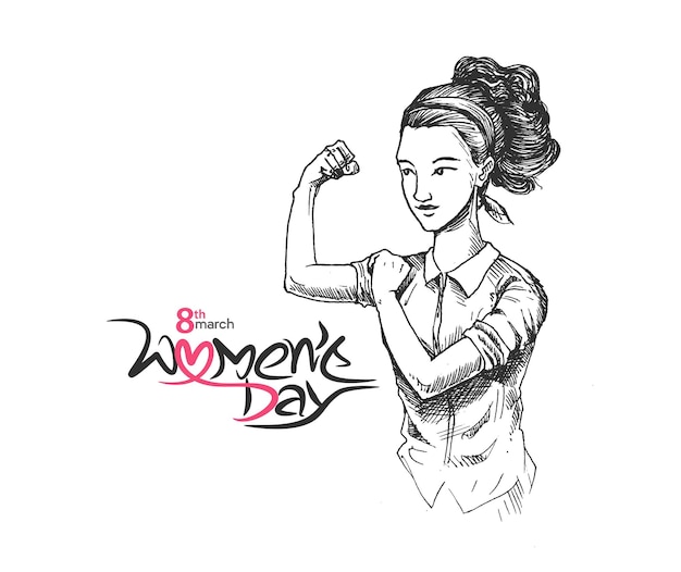 Womens Day Fitness Les femmes montrent sa conception de puissance