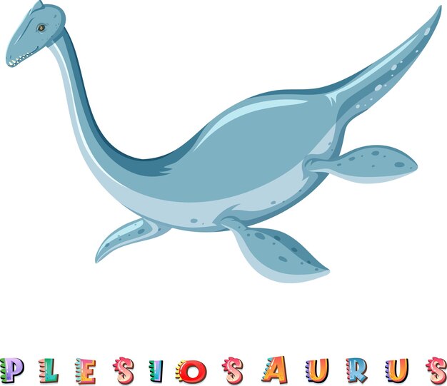 Wordcard de dinosaure pour le plésiosaure