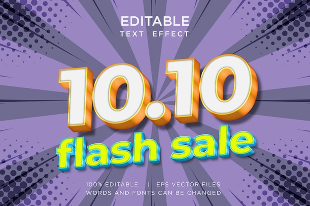 10 10 effet de texte de vente flash