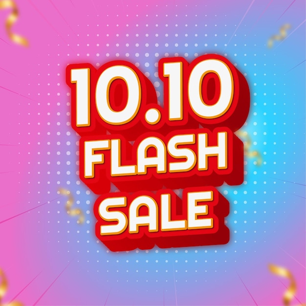 Vecteur 10.10 promotion de vente flash d'octobre