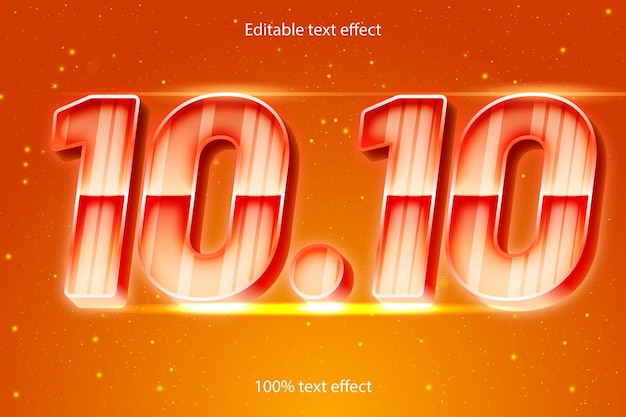 10.10 style rétro à effet de texte modifiable