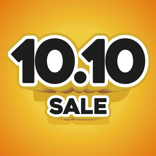 10.10 Vente Promo Promotion Logo Bannière Vecteur