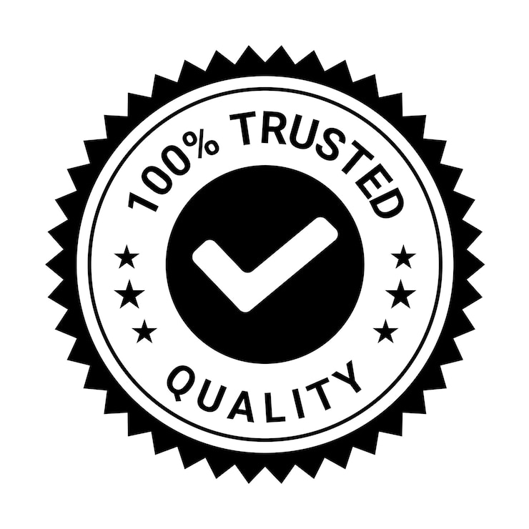 Vecteur 100 insignes de vecteur de qualité de confiance