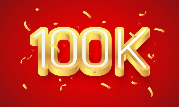 100k 100000 Followers Merci aux abonnés 100k groupe social en ligne célébrer