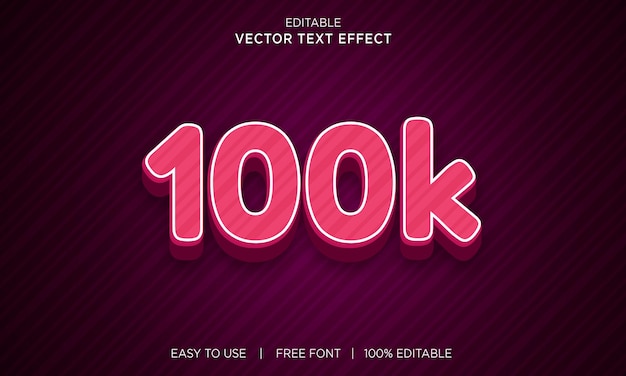 100k Fichier Vectoriel D'effet De Texte 3d