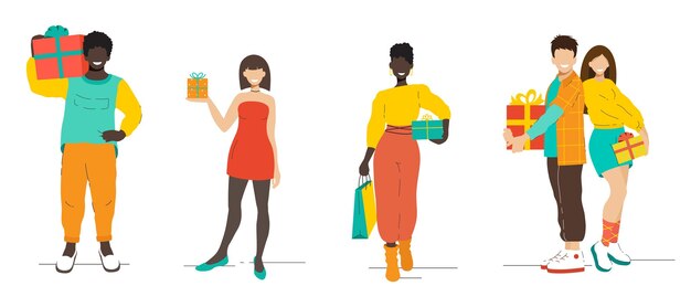 111 Jeunes avec des cadeaux