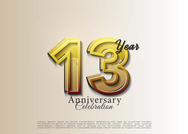 13e anniversaire avec un concept simple.