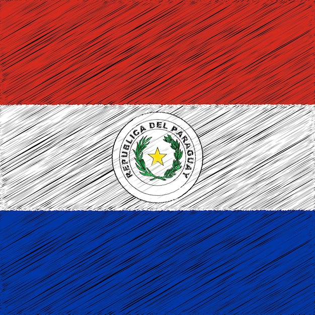 14 Mai Conception Du Drapeau De La Fête De L'indépendance Du Paraguay