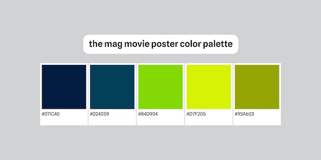 Vecteur 14 la palette de couleurs de l'affiche du film meg1937