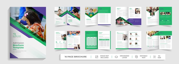 16 Pages De Retour à L'école D'admission Modèle De Brochure à Deux Volets Conception De Profil D'entreprise