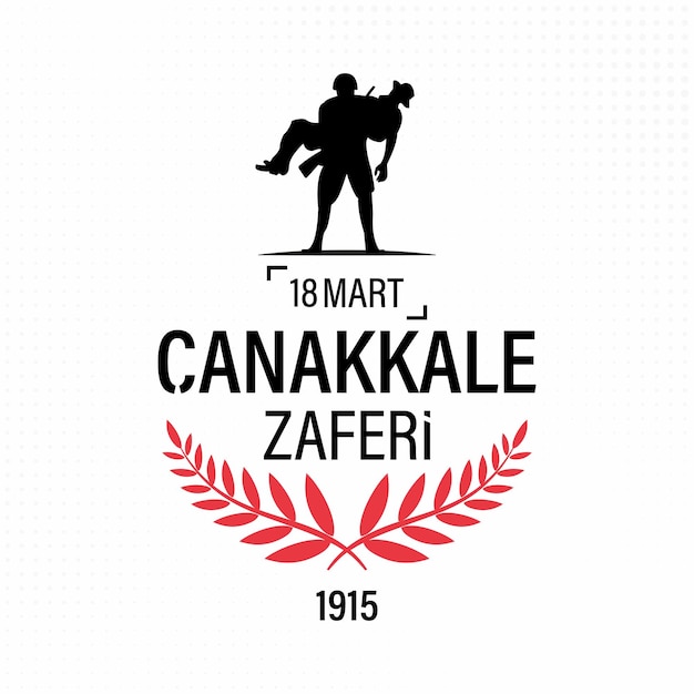 Vecteur 18 mars design de la carte de victoire de canakkale anniversaire de la victoire d'anakkale