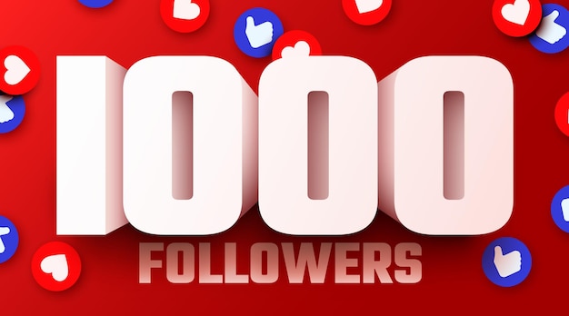 1k Ou 1000 Followers Merci Amis Réseaux Sociaux Followers Internaute Merci Fête Des Abonnés Ou Followers Et Likes