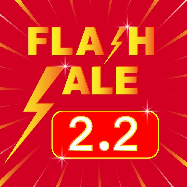 2.2 Modèle d'arrière-plan de marketing des médias sociaux de vente flash 2 2 Affiche ou bannière d'achat de vente flash