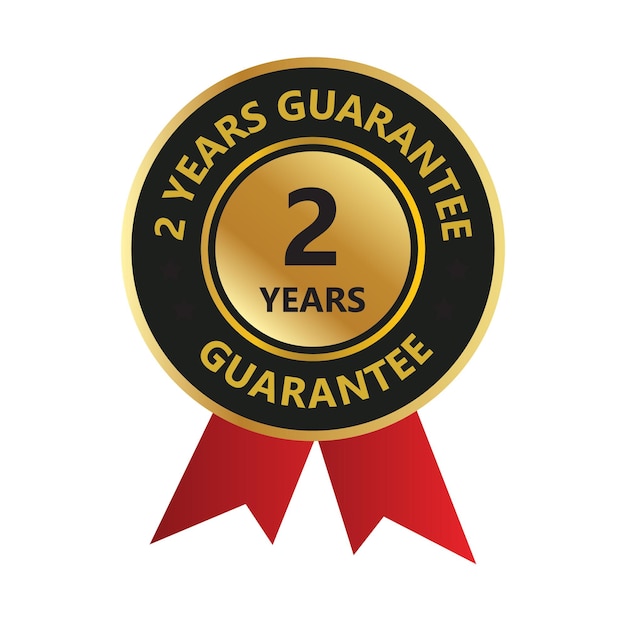 2 Ans De Garantie Badge De Confiance Logo | Vecteur Premium