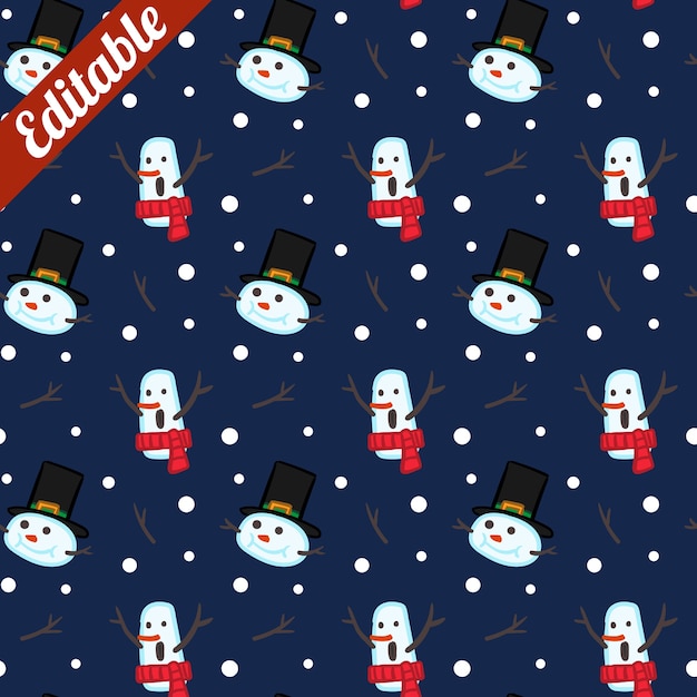 Vecteur 2 motif bonhomme de neige