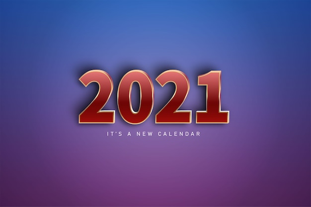 Vecteur 2021 c'est un nouveau fond de calendrier