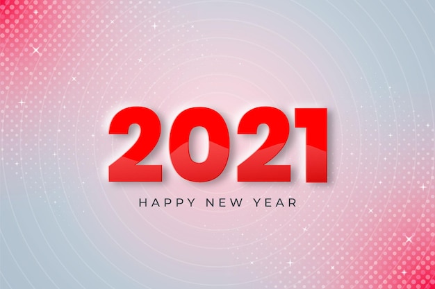 2021 Nouvel An Sur Fond Blanc