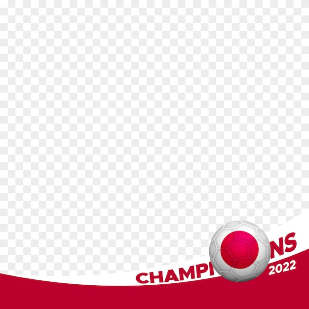 2022 Champions Japon Championnat Du Monde De Football Profil Cadre Photo Support Bannière Médias Sociaux