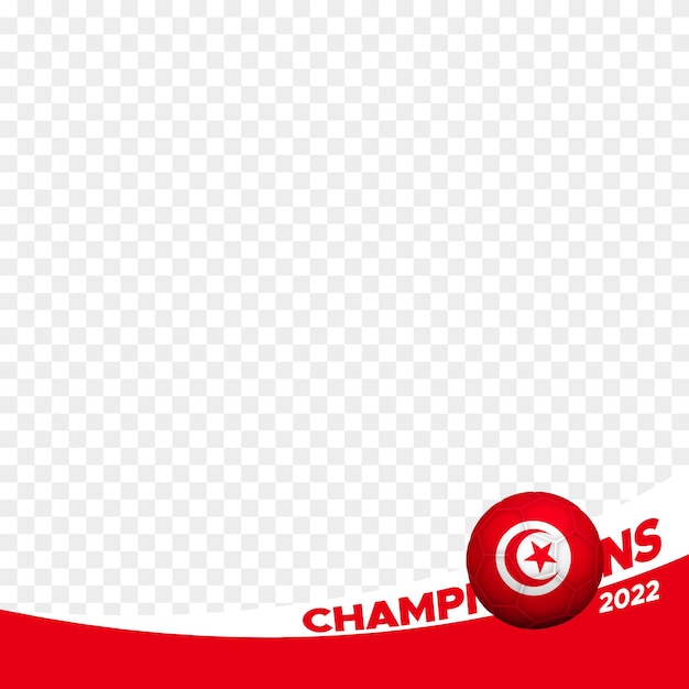 2022 Champions Tunisie Championnat Du Monde De Football Profil Cadre Photo Support Bannière Médias Sociaux