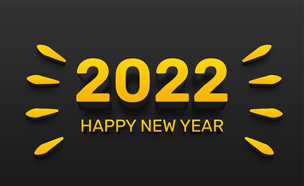 2022 Happy New Year Bannière Vente Fond